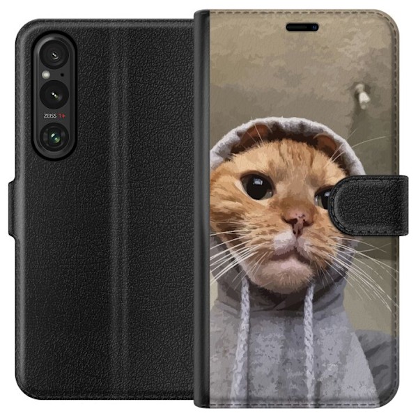 Sony Xperia 1 VI Lommeboketui Katt Genser