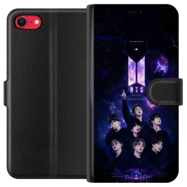 Kompatibel Tegnebogsetui til Apple iPhone SE (2022) BTS lilla