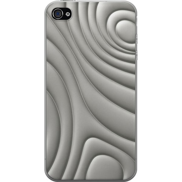 Apple iPhone 4s Genomskinligt Skal Silver Waves