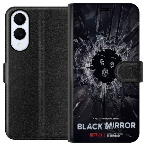 Samsung Galaxy S25 Edge Lompakkokotelo Black Mirror Sci-Fi Net