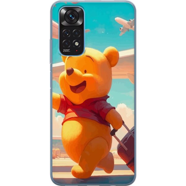 Xiaomi Redmi Note 11S Läpinäkyvä kuori Nalle Puh Matkustaa