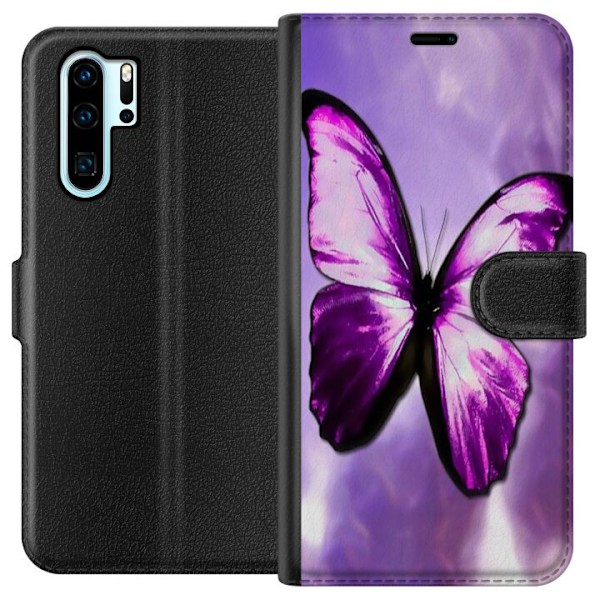 Huawei P30 Pro Tegnebogsetui Fjærilt
