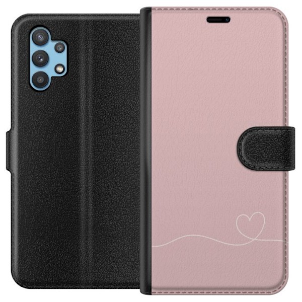 Samsung Galaxy A32 5G Plånboksfodral Rosa Hjärna Design
