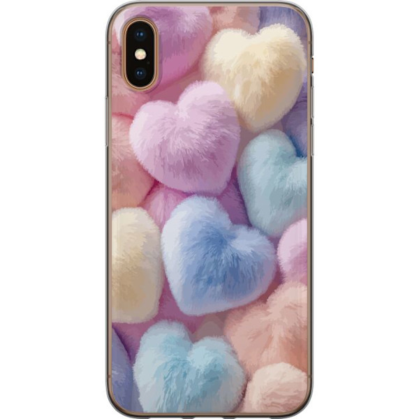 Apple iPhone XS Max Genomskinligt Skal Hjärtan Kärlek Grafisk Design Romantiskt Motiv Populärt Symbol Grafiskt Mönster Dekoration