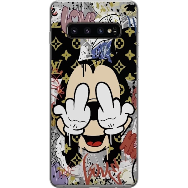 Samsung Galaxy S10 Genomskinligt Skal Mickey Mouse