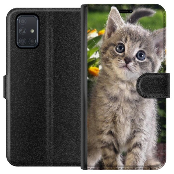 Samsung Galaxy A71 Lommeboketui Katt