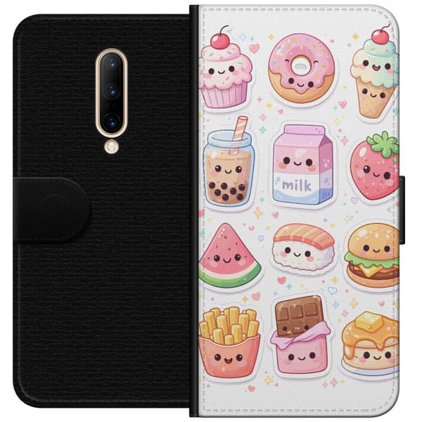 Kompatibel Tegnebogsetui til OnePlus 7 Pro pixelmonster grön