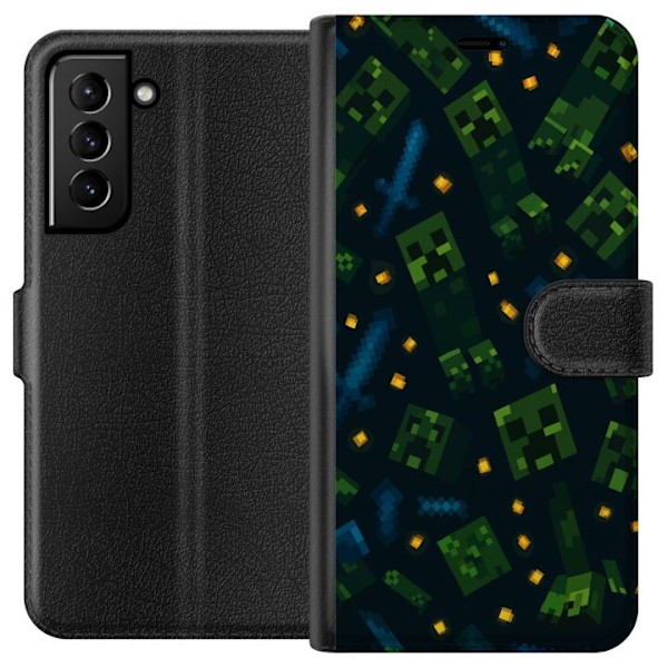 Samsung Galaxy S21+ 5G Plånboksfodral Minecraft Dungeons Mob