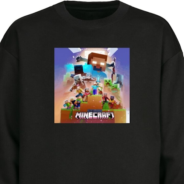 Sweatshirt til Børn | Blød & Klassisk Sweatshirt Minecraft sort one size