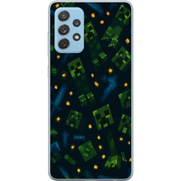 Samsung Galaxy A52 5G Läpinäkyvä kuori Minecraft Dungeons Mob