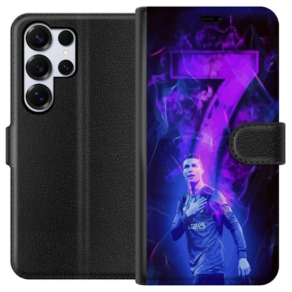 Samsung Galaxy S25 Ultra Tegnebogsetui Ronaldo 7 - Fodboldlegende i Handling for Fans
