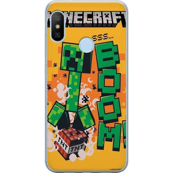 Xiaomi Mi A2 Lite Läpinäkyvä kuori Minecraft Boom