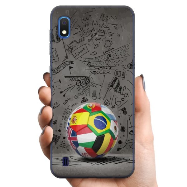 Samsung Galaxy A10 TPU Matkapuhelimen kuori Fotboll Världen