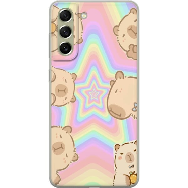 Samsung Galaxy S21 FE 5G Läpinäkyvä kuori Kawaii Capybara G