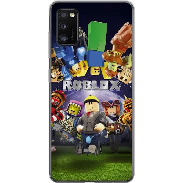 Samsung Galaxy A41 Genomskinligt Skal Roblox Värld – Gamingäventyr för Barn & Ungdomar