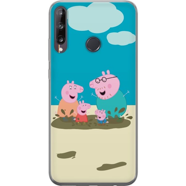 Huawei P40 lite E Läpinäkyvä kuori Greta Possu Perhe Jori Mutapuro Lasten Kuva Sarja Suosittu Lasten Hahmo Ilo
