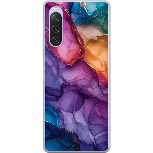 Sony Xperia 10 V Gennemsigtig cover Farverige stenar