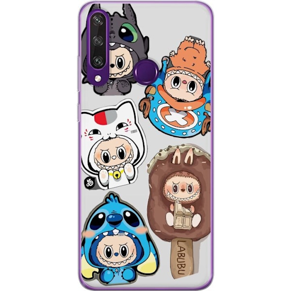 Huawei Y6p Gjennomsiktig deksel Labubu figure samling - Pop Ma