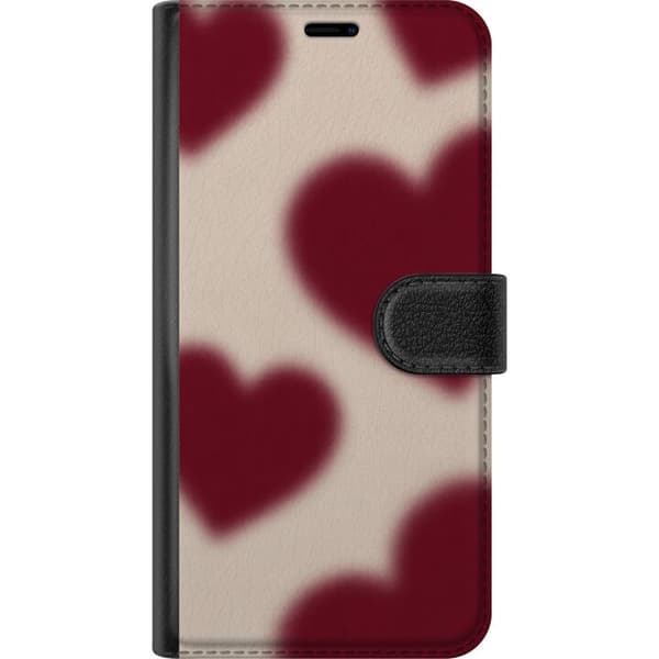 Kompatibel Tegnebogsetui til Apple iPhone 5 Vinrøde hjerter rød