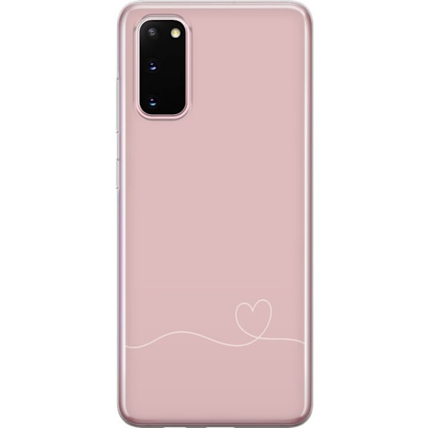 Samsung Galaxy S20 Genomskinligt Skal Rosa Hjärna Design