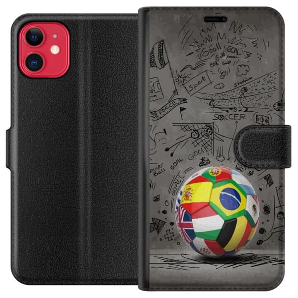 Kompatibel Tegnebogsetui til Apple iPhone 11 Fotboll Världen