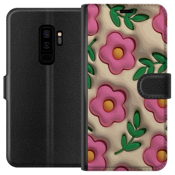 Kompatibelt Lommeboketui til Samsung Galaxy S9+ Boblende Blomster