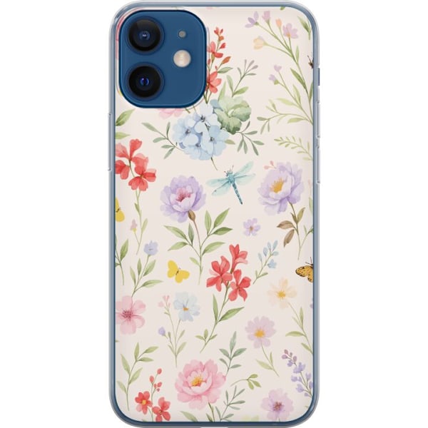 Apple iPhone 12  Genomskinligt Skal Blommor
