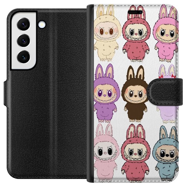 Samsung Galaxy S22 5G Lompakkokotelo Labubu Pink Monster - Pop