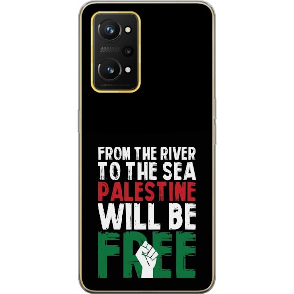 Realme GT Neo 3T Genomskinligt Skal Free Palestine – politiskt statement med kraftfullt grafiskt uttryck