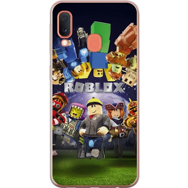 Samsung Galaxy A20e Läpinäkyvä kuori Roblox Maailma - Pelaa