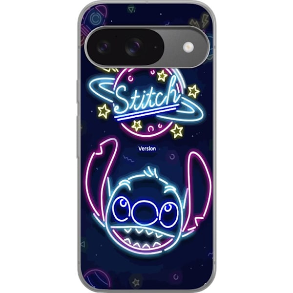 Google Pixel 9 Pro Läpinäkyvä kuori Stitch Neon