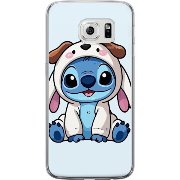 Samsung Galaxy S6 edge Läpinäkyvä kuori Stitch Koirapuku Lilo & Stitch Disney Hauska Design Sininen Avaruusolento Sarjakuva Hahmo Suosittu Lapsille