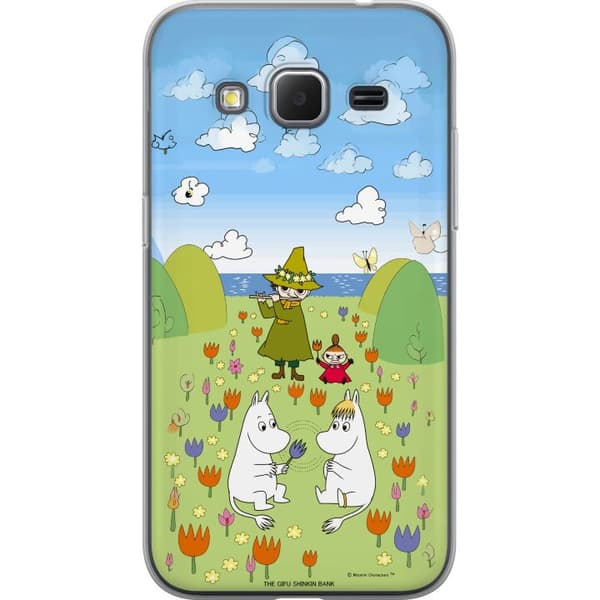 Kompatibelt Mobildeksel til Samsung Galaxy Core Prime Mumin i blomsteräng grønn