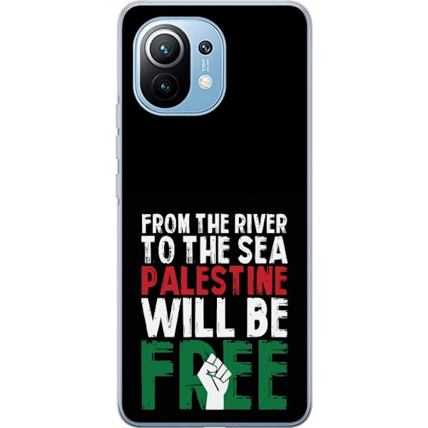 Xiaomi Mi 11 Genomskinligt Skal Free Palestine – politiskt statement med kraftfullt grafiskt uttryck