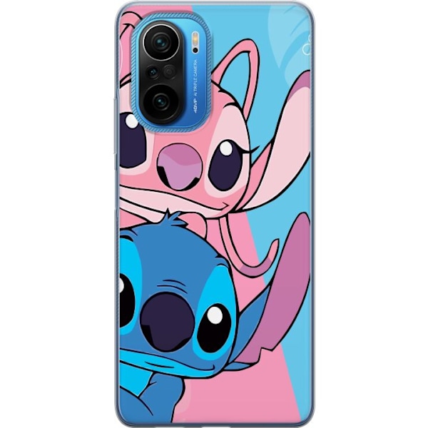 Xiaomi Poco F3 Genomskinligt Skal Stitch & Angel
