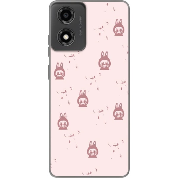 Motorola Moto E14 Läpinäkyvä kuori Labubu Neon Pop - Neonv