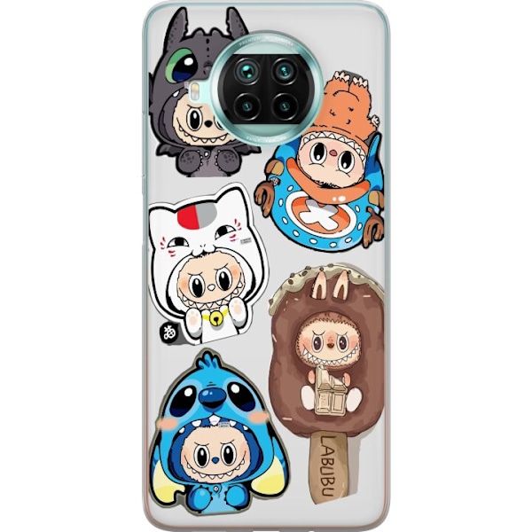 Xiaomi Mi 10T Lite 5G Läpinäkyvä kuori Labubu hahmokokoelma - Pop Mart Labubu The Monsters väriluulisessa muotoilussa