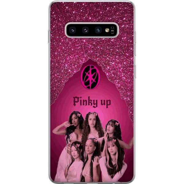 Kompatibelt Mobildeksel til Samsung Galaxy S10+ KATSEYE Pinky Up rosa