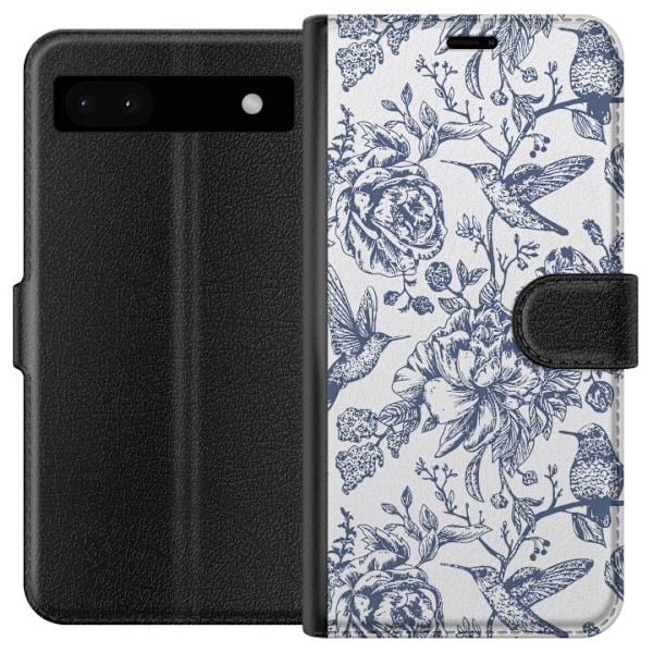 Google Pixel 6a Lompakkokotelo Kukat & Linnut - Romanttinen Vi