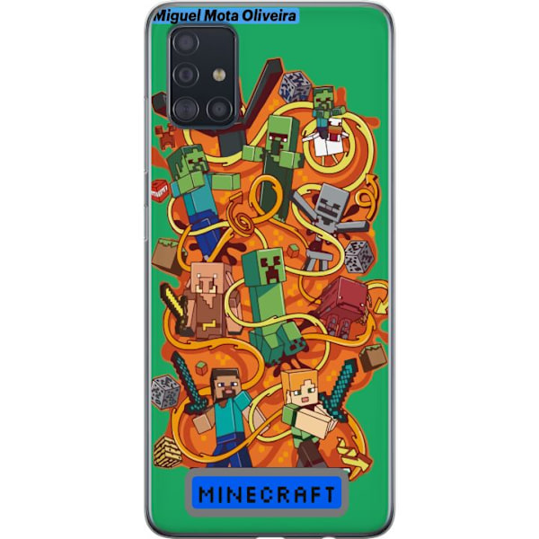 Samsung Galaxy A51 Läpinäkyvä kuori Minecraft