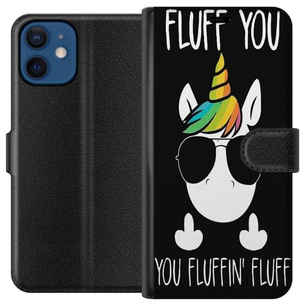 Kompatibelt Plånboksfodral till Apple iPhone 12 mini Fluff You Enhörning