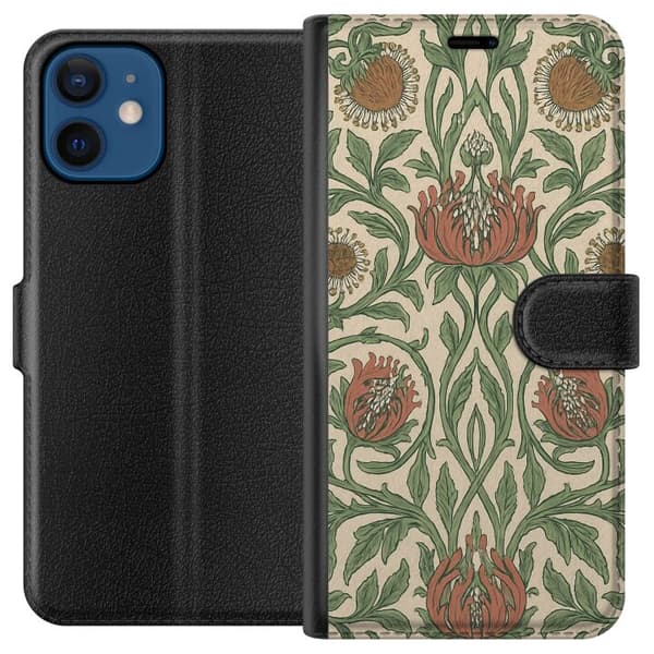 Kompatibel Tegnebogsetui til Apple iPhone 12 Blad Detaljer