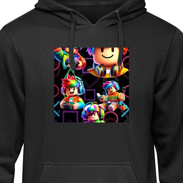 Hoodie för Vuxen | Bekväm Huvtröja Roblox svart XL