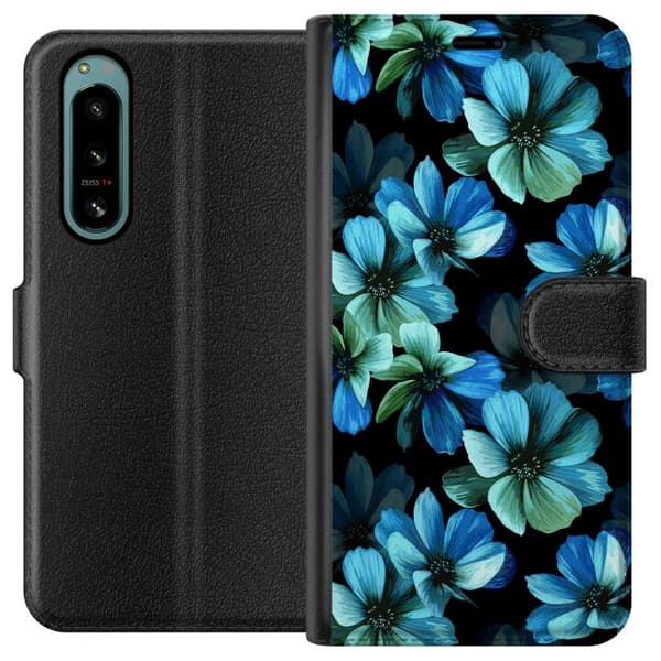 Kompatibelt Lommeboketui til Sony Xperia 5 IV Midnatt Hage