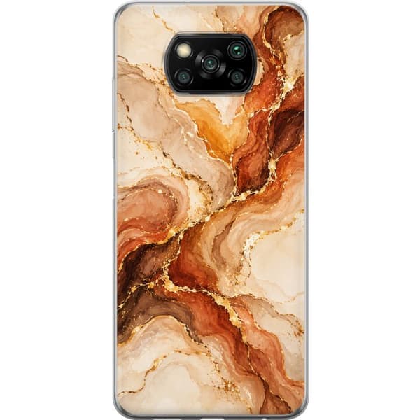 Kompatibelt Mobilskal till Xiaomi Poco X3 NFC Höstagat beige
