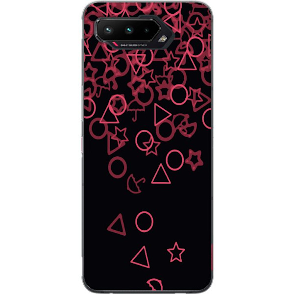 Asus ROG Phone 5 Gennemsigtig cover Squid Game Ikoner Serie Design Populært TV Spil Ikoner Grafisk Motiv Asiatisk Trend Dramaserie