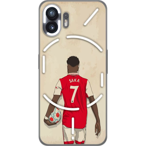 Nothing Phone (2) Läpinäkyvä kuori Arsenal FC Jalkapallo Arsenal FC Motiivi Pelaaja Premier League Englanti Suosittu Urheilulaji Jalkapallotähti L