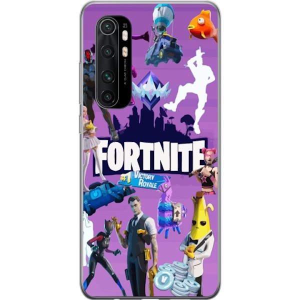 Xiaomi Mi Note 10 Lite Gennemsigtig cover Fortnite