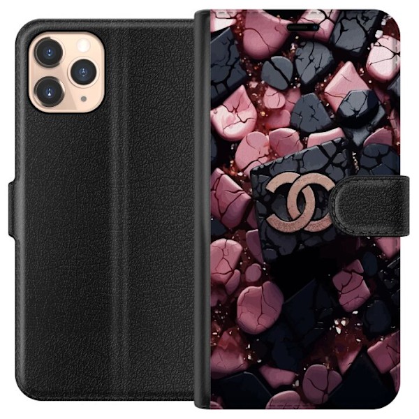 Apple iPhone 11 Pro Plånboksfodral Chanel Black and Pink