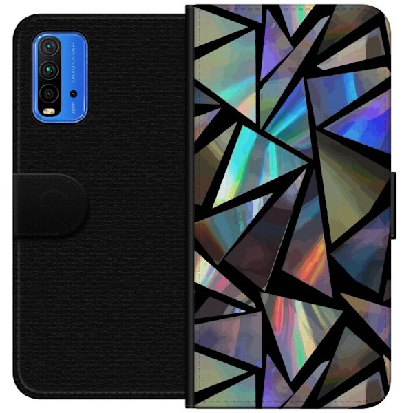 Xiaomi Redmi Note 9 4G Lompakkokotelo 3D Heijastus